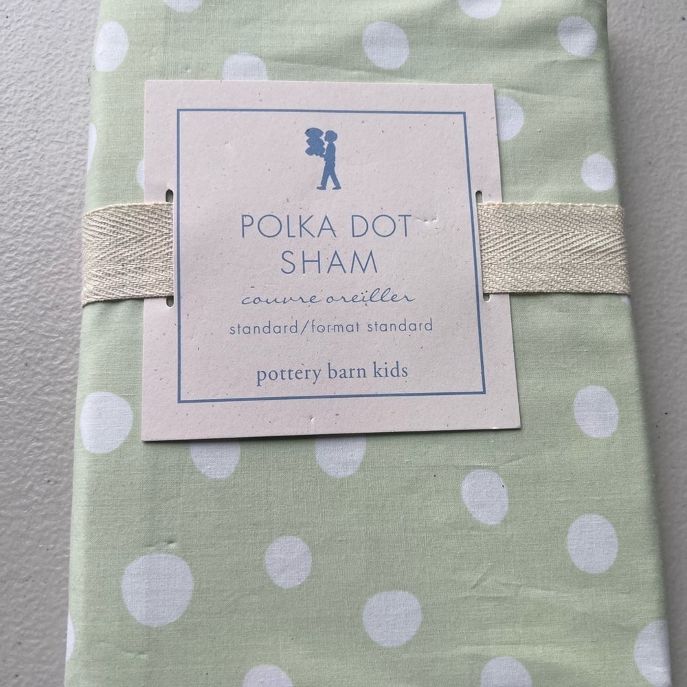 New Green Polka Dot Sham